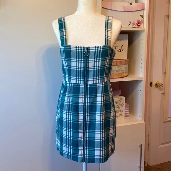 green emerald velvet dress Forest Green Plaid Knit Maternity Dress – PinkBlush main image 1